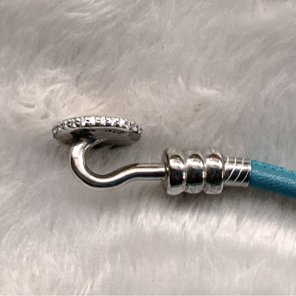 Genuine Pandora Turquoise Leather Double Wrap Bracelet - Picture 7 of 11